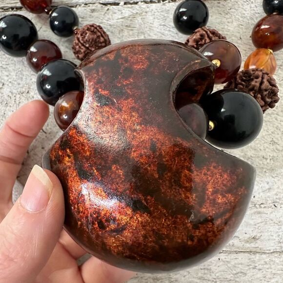 Vintage Rafael Sanchez 80s Art To Wear Necklace - Picture 5 of 7